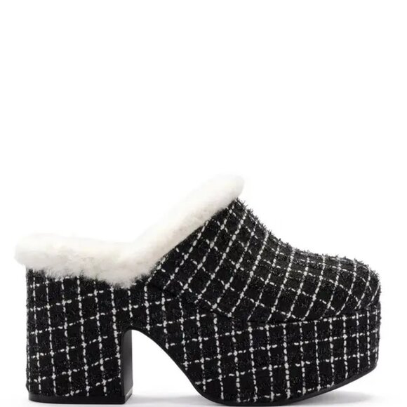 NEW LARROUDE Made In Brazil Miso Platform Lined Mules, black for women 925 13t7 - Picture 6 of 10